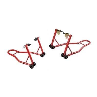 Motorcycle Pem hauv ntej thiab nram qab Paddock Stands